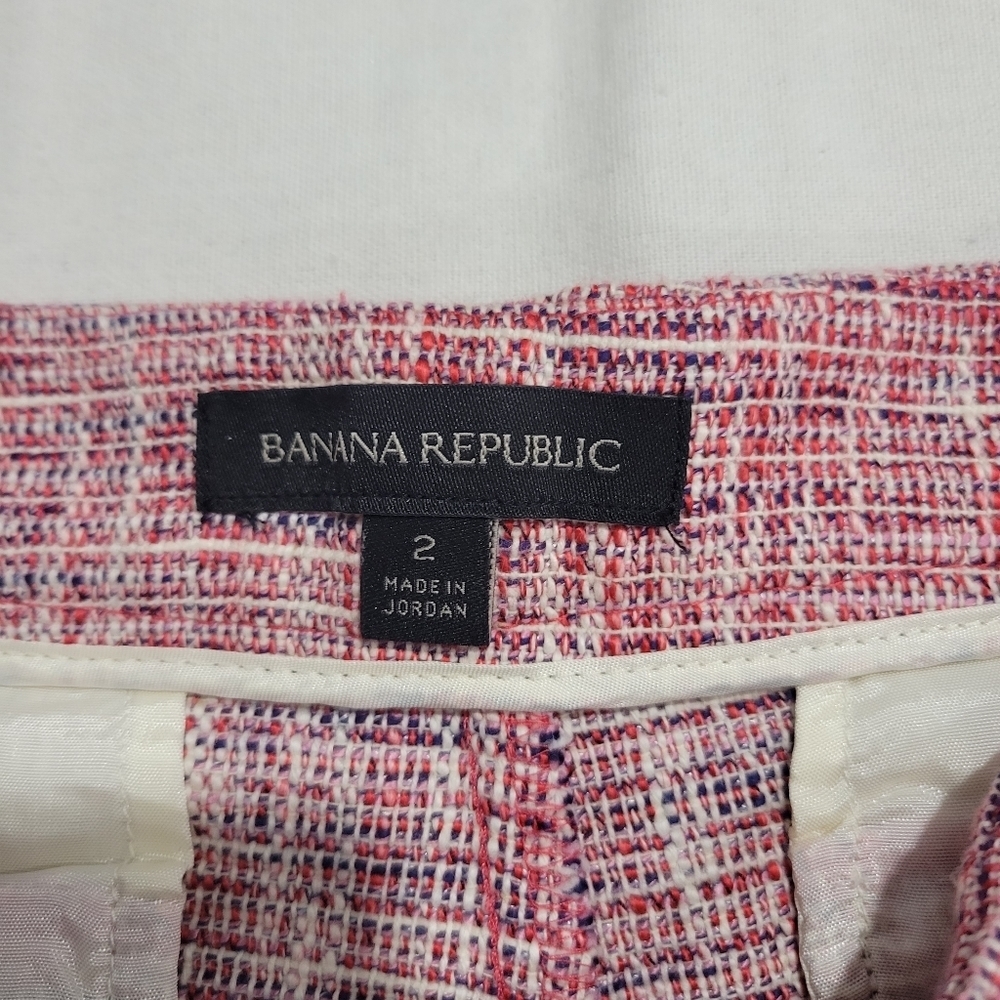 BANANA REPUBLIC Clean Tweed WovenFringe Shorts  Size 2 - Picture 8 of 11